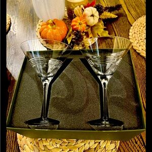 Beautiful crystal martini glasses